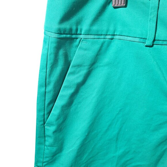 7th Avenue Design Studio Womens Green Cotton Blend Shorts Size 8 - Picture 2 of 6